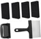 KONTONTY 1 Satz 6st BBQ-reinigungsset Topfreiniger Sichere Grillbürste Grillschaber Bürstenreiniger Grillreiniger Bastelpinsel Holzkohlegrills Grillschrubber Grillzubehör Edelstahl Black