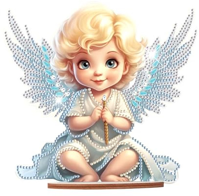 JISHSHAY Diamond Painting Tischdekoration Ornament Engel Diamant Painting Tischdekoration Engel Diamantmalerei Ornamente Tischdeko Angel Diamaond Malerei Tischdeko Diamant Malerei Tisch Deko