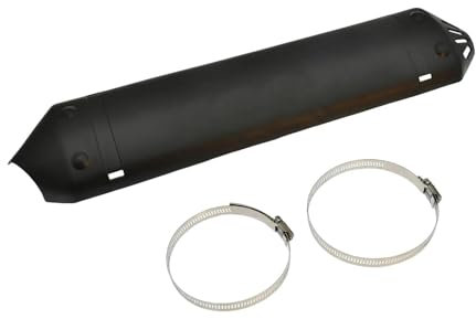 AMZCO Auspuff Hitzeschild Abdeckung Für Hus&qvarna 250/300 Für TE 2020-2023 Motorrad Auspuffrohr Schutz Hitzeschild Abdeckung(Schwarz)