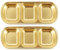 Cabilock 2 StüCk Edelstahl Dipschalen Gold, 3-Fach Geteilte Saucenschalen, Stapelbare GewüRzschalen FüR Zuhause, Restaurant, Party, Bbq, 20.5 X 8 Cm