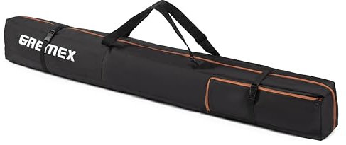 Gremex Skitasche - Skisack für 1 Paar Ski - Wasserdichte Skitasche 160 cm - Robuster Leichte Ski Tasche - Ergonomisch Skisack 160 cm - Skisack Alpinski - Kompakte Skisack Skitasche Alpin - Ski Zubehör