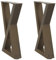 vidaXL Pieds de Table Basse 2 pièces Acier Naturel 28 x (42-43,3) cm Acier