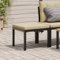 Festnight Gartenhocker Gartenlounge Set Metall Fußhocker Hocker Fußstütze Balkon Lounge Klein Garten Lounge Möbel Outdoor Balkonmöbel Terrassenmöbel Gartenmöbel Loungemöbel