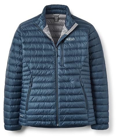 Rab Men's Microlight Jacket - Lightweight Down Coat for Trekking, Climbing, & Skiing - Tempest Blue - X-Large