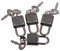 Yardwe 4Pcs Mini Antique Padlock Vintage Metal Locks with Key for Treasure Chest Box Storage for Jewelry Boxes and Diaries Develops Fine Motor Skills