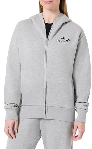 Replay Damen Hoodie mit Reißverschluss mit Kapuze