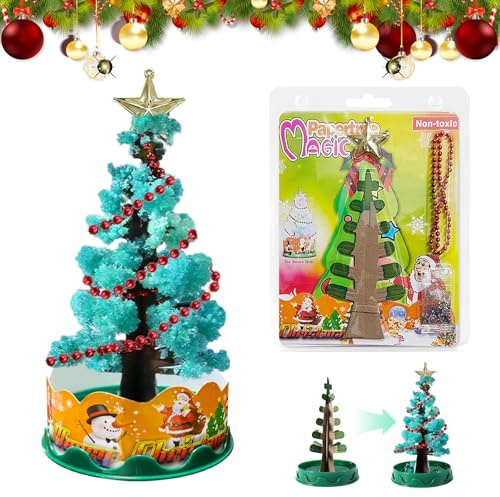 Magische Weihnachtsbaum, Mini Weihnachtsbäume Set, Magic Growing Christmas Tree, DIY Weihnachtsbaum Klein Weihnachten Geschenk für Kinder (Weihnachtsbaum)