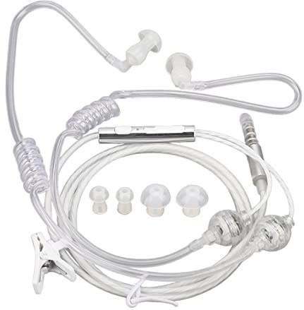 Ausla Écouteurs à Tube d'air de 3,5 Mm, écouteurs Ergonomiques en Silicone avec Isolation Phonique, Idéaux pour Les Ordinateurs Portables, Les Tablettes et Les Téléphones (White)