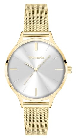 Tamaris Damenuhr - Elegante Damen Armbanduhr mit hochwertig schmalem Meshband