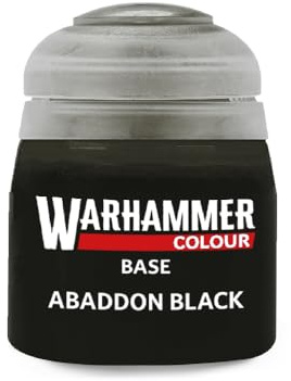 Warhammer Colour Abaddon Black Base Paint 12ml Acrylic Paint