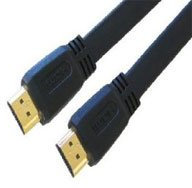 World of Data? 10m Flat 3DTV HDMI Cable - Premium Quality - 24k Gold Plated - 4k x 2k Resolution (Quad HD) - 1080p (Full HD) - v1.4 - Audio (7 Channel Multi Audio) - Video - Lead - Triple Shielded (Protect from EMI & RFI) - Ethernet
