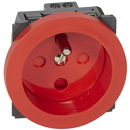 Legrand 067114 Prise de Courant Standard avec Détrompage, 16A, 250V, 2P+T