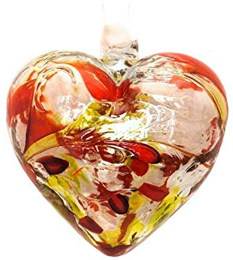 Milford Collection Glass Friendship Heart Small - Peridot
