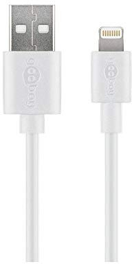 Goobay Lightning Kabel iPhone iPad Ladekabel MFi Apple zertifiziert, 2m weiß