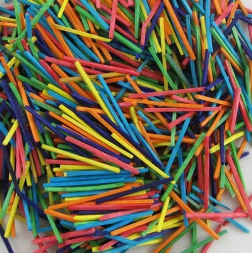 3000 Assorted Colour Wooden Matchsticks Bulk Pack