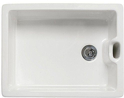 Astini Belfast 100 1.0 Bowl White Ceramic Kitchen Sink & Plug Waste
