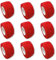 9er-Set Fingerverband | Pflasterverband | Pflaster ohne Kleber - in ROT - 2,5cm x 4,5m - elastisch, wasserabweisend, kohäsiv