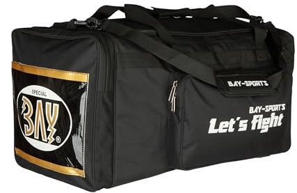 BAY Let´s Fight XL, 80 cm, Sporttasche, Kampfsport, Budo, Boxen, Thaiboxen Muay Thai Champ K1 MMA Muaythai K-1, Krav MAGA, Tasche, Trainingstasche, Thaiboxtasche Bag, schwarz