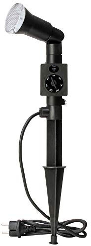 Kopp LED Gartenleuchte mit Erdspieß und Dämmerungsschalter 1-flammig, 1,5m Zuleitung I Garten-Spot LED Gartenstrahler für Outdoor-Bereich I Schöne Außenlampe für Garten IP44 I Schwarz – 145352019