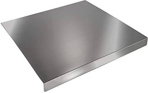 ZeroInox Tagliere Acciaio Inox Professionale (Tutte Le Misure) Piano Lavoro Cucina Uso Alimentare spianatoia per impastare Pane Pizza Fermi Antiscivolo (50x60)