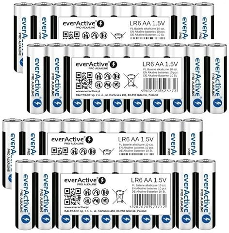 EverActive • 40 Batterie/Pile Pro Alcaline Stilo LR6 AA