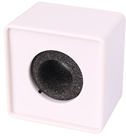 1 pz Quadrato Cubo Modello ABS Microfono Microfono Intervista Logo Flag Station 39mm/1.54 Foro con Spugna