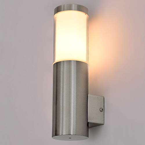 Maxkomfort KALISTA Außenwandleuchte LED Warmweiß 5 W GU10 Edelstahl IP44 Energiesparend Langlebig Modell 385