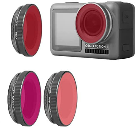 Osmo Action Camera Filters, Underwater Diving Filters Compatible with DJI Osmo Action Camera, Colour Correction Filter Triple Set