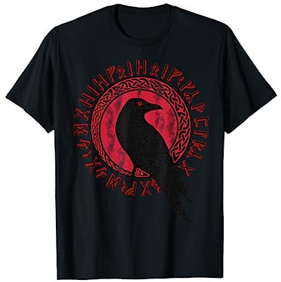 Odin Raven Huginn & Muninn VEGVISIR Tee Vikings Myth T-Shirt