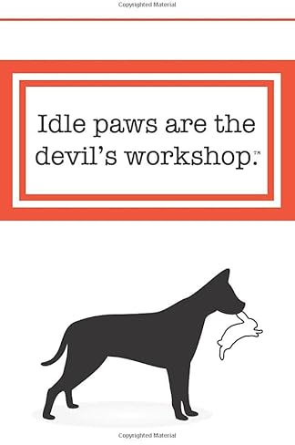 Idle Paws are The Devil's Workshop: Devil Dog! 120 Page 5.5 x 8.5 Bullet-Style Dot Grid Journal
