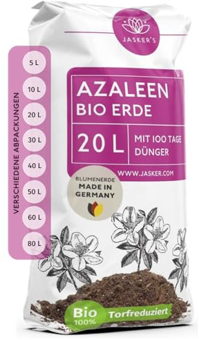 Azaleenerde 20 L | Perfekte Saure Erde Für Kräftige kalkempfindliche Pflanzen| Mit Wurzelaktivator & Dünger | Nährstoffreich & In Deutschland Abgefüllt