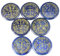 Nupuyai 7 Stück Lapislazuli Handschmeichler Heilsteine Dekoration, Chakren Steine Set Energie Palmsteine für Reiki Meditation