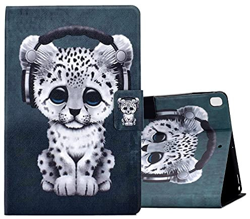 ONETHEFUL Carcasa Libro Funda Tableta Apple iPad 10.2 2021 2020 2019 / iPad Air 3 10.5 2019 / iPad Pro 10.5 2017 Cover Fundas Protector con PU Cuero y Soporte - Leopardo