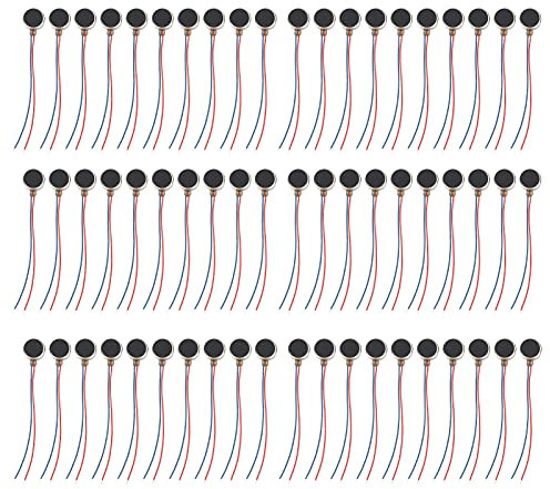 30pcs Mini-Vibrationsmotor 12000 ± 3000 U/Min Flacher Mikro-DC-Vibrationsmotor mit Münzknopf für Handy-Tablet Bluetooth Mini-Lüfter-Elektronikgeräte, Eigener Motor