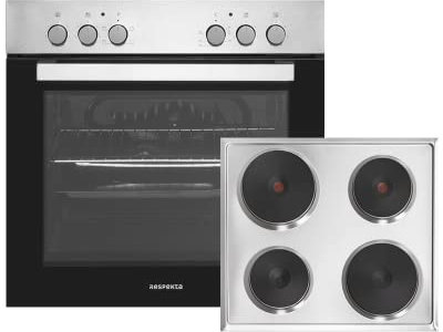 Respekta set cuisinière four et table de cuisson/Four de 62 L inclus avec plaque de cuisson/Cuisinière avec 2 plaques de cuisson/Classe d'efficacité énergétique A / HS1000-33/2 pièces
