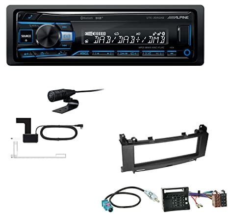Alpine UTE-204DAB 1 DIN Autoradio DAB+ Bluetooth USB AUX-IN passend für Mercedes-Benz A-Klasse 2004-2012 schwarz Audio 10