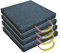 4 Stück Abstützplatten 400x400x60mm, 18t, Unterlegplatten, Kranplatten, Kranabstützplatten, LuxTek