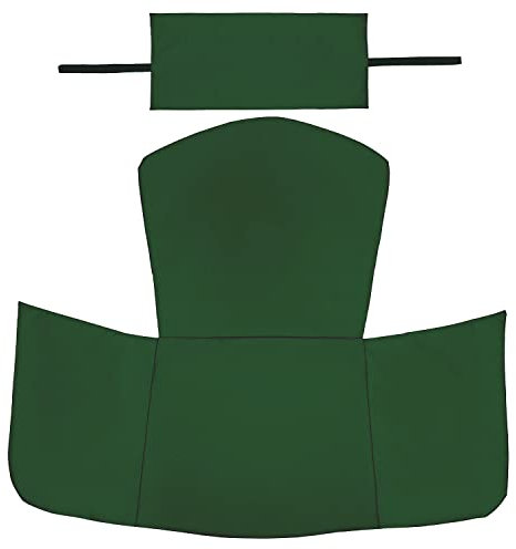 Ferocity Hängesessel Kissenbezug, Polsterbezug, Überzug für Polyrattan/Rattan Kissen Hängeschaukel, Hängekorb, Schaukel Korb, Rückenkissenbezug in der Farbe Grün [114]