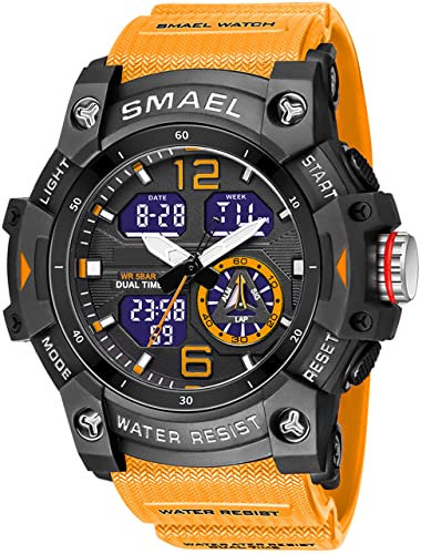 findtime Militär Uhr Herren Armbanduhr Digital und Analog wasserdichte Herrenuhr Sportlich LED Digitaluhr Kalender Wecker Stoppuhr mit Armband Taktische Uhren Männer Outdoor