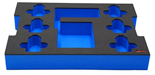 APTEX Schaumeinlage passend für Bosch Ladegerät GAL 12V-40 + 6x GBA 12V Akkus für L-Boxx 102, 136 G4