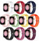 SEANTUA 10 Stück Sport Armbänder kompatibel mit Apple Watch Armband 38mm 40mm 41mm, 42mm 44mm 45mm für Damen Herren, Weiche Silikon Band Ersatz Armband für Series 8/7/SE/6/5/4/3/2/1 (38mm/40mm/41mm)