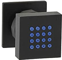 MILANO Front Fix Black Bathroom Shower Square Body Jet