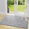 Homaxy Door Mats Indoor, 80 X 120 cm, Machine Washable Inside Door Mat, Dirt Trapper Soft Doormats, Super Absorbent Entrance Rug, Non-slip Floor Mat For Front Back Door, Pets and Dogs (Grey)