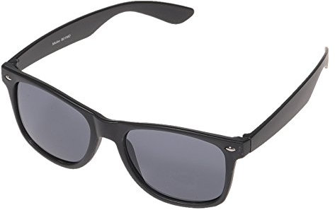 Miobo Sonnenbrillen Party Brillen 1980 style Retro Atzen Nerdbrille Hornbrille Sonnenbrille oder Klarglas Schwarz (Schwarz Sonnenbrille)