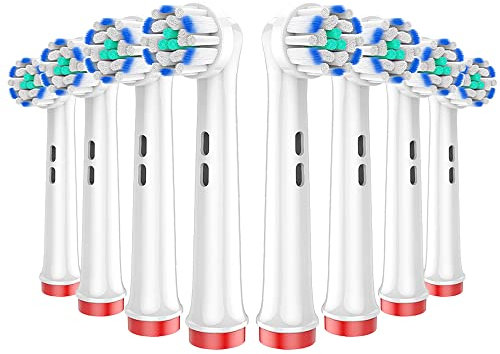 Benfosh Sensitive Aufsteckbürsten Kompatibel mit Oral B Elektrische Zahnbürsten,sanfte Zahnreinigung, ultra-dünne Borsten 8 Stück