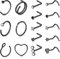 Zolure 20g Chirurgenstahl Doppelt Nasenpiercing Gebogen Nasenpiercing Stecker Nostril Piercing Stecker Nasenstecker Lippe Knorpel Helix Piercing