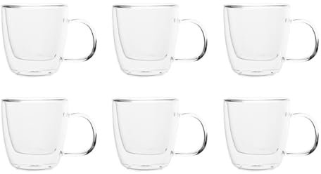 Quid Serenia Set 6 Tazas Café Americano Vidrio Sereni 20cl Boro Apto Microondas Reciclable