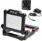 ENILUX LED Fluter MOBIL PRO 18V Akku-Baustrahler inkl. Netzteil + 1x Adapterplatte kompatibel mit DeWalt DCB18 oder Milwaukee M18, LED Arbeitsleuchte, Akkuleuchte für Akkus von DeWalt oder Milwaukee