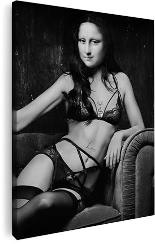Artmazing | Mona Lisa Model Bild Bunt | S-Art Wandbilder Modern | Coole Deko XXL für Wohnzimmer | Leinwand Wandbild