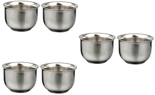 Alipis 6piezas Tazas Inoxidable Doble Pared Para Bebidas y Jugos De Tazas y Prácticas Para Casa y